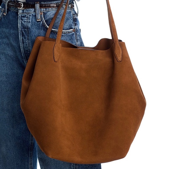 Madewell Oversized suede shopper tote (Dried Acorn) - Picture 9 of 9